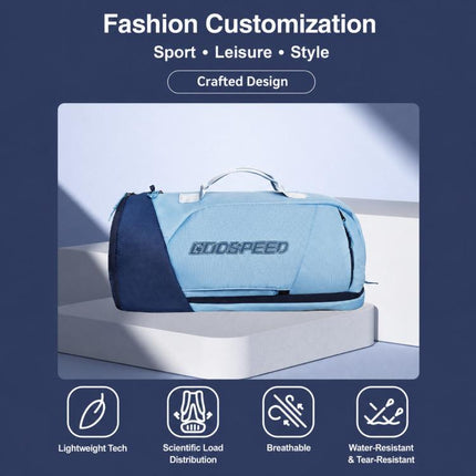 GODSPEED Large-Capacity Badminton Tennis Racket Bag Sports Backpack with Wet-Dry Separation, G2511N