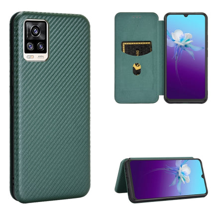 Carbon Fiber Texture Magnetic Horizontal Flip TPU + PC + PU Leather Case with Card Slot, For OPPO Realme 7i, For vivo V20 4G (Indian Version), For vivo Y73s, For Asus Zenfone Max (M2) ZB633KL