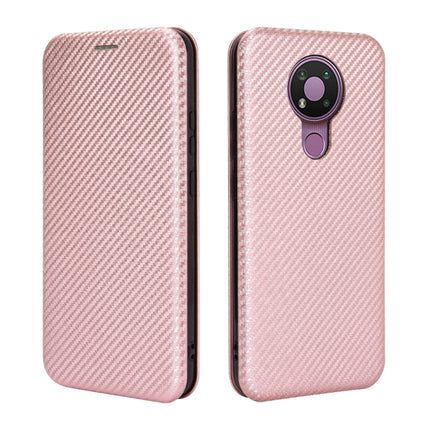 Carbon Fiber Texture Magnetic Horizontal Flip TPU + PC + PU Leather Case with Card Slot, For Nokia 3.4, For Oukitel C21