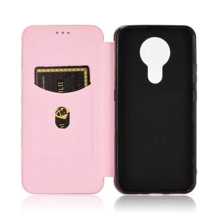 Carbon Fiber Texture Magnetic Horizontal Flip TPU + PC + PU Leather Case with Card Slot, For Nokia 3.4, For Oukitel C21
