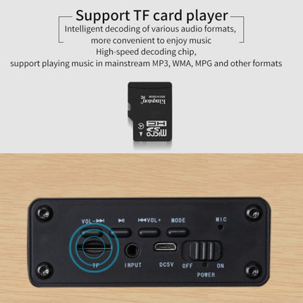 W8C Holzuhr-Subwoofer-Bluetooth-Lautsprecher, unterstützt TF-Karte und U-Disk und 3,5-mm-AUX