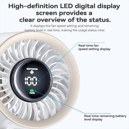 Yesido YF20 Brushless Handheld Fan with LED Digital Display
