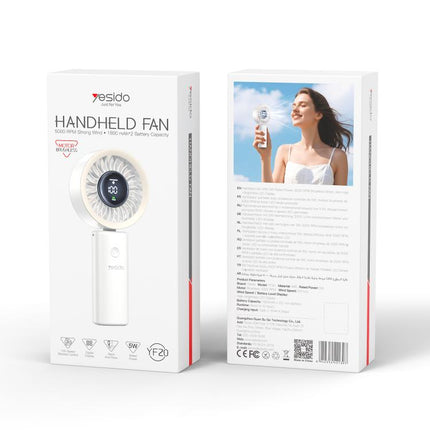 Yesido YF20 Brushless Handheld Fan with LED Digital Display