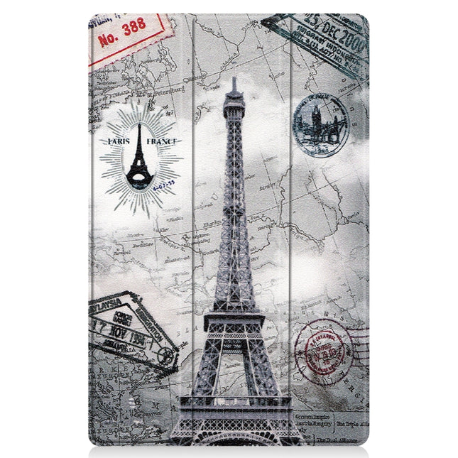 Custer Painted 3-Fold Holder Smart Leather Tablet Case, For Lenovo Tab P11 TB-J606F / TB-J607Z