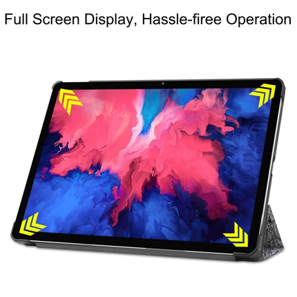 Custer Painted 3-Fold Holder Smart Leather Tablet Case, For Lenovo Tab P11 Pro (TB-XJ706F), For Lenovo Tab P11 TB-J606F / TB-J607Z