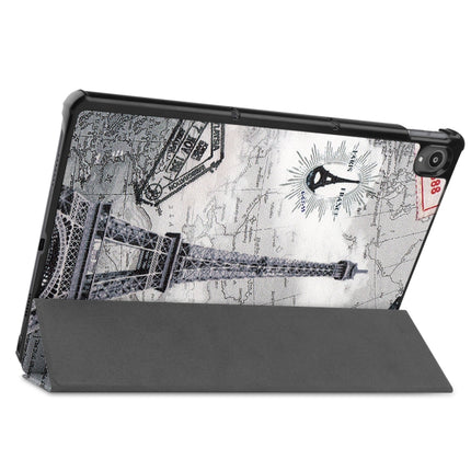 Custer Painted 3-Fold Holder Smart Leather Tablet Case, For Lenovo Tab P11 Pro (TB-XJ706F), For Lenovo Tab P11 TB-J606F / TB-J607Z