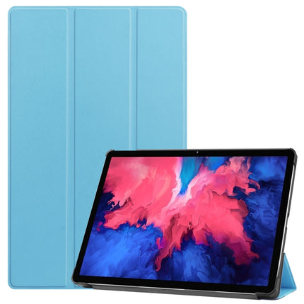 Custer Texture Horizontal Flip Leather Case with Three-folding Holder & Sleep / Wake-up Function, For Lenovo Tab P11 Pro (TB-XJ706F), For Lenovo Tab P11 (TB-J606F)