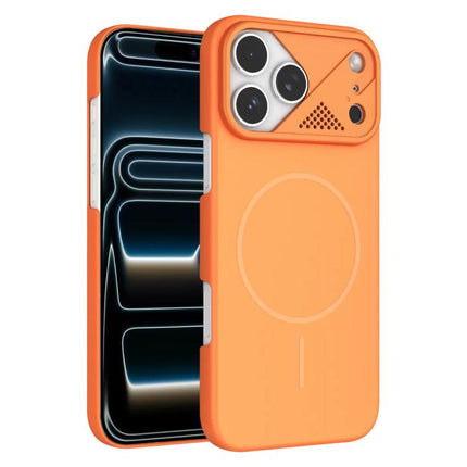 Ultra-thin Gold Armor PC Magnetic Phone Case, For iPhone 17 Pro, For iPhone 17
