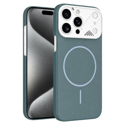 Ultra-thin Gold Armor PC Magnetic Phone Case, For iPhone 15 Pro, For iPhone 15