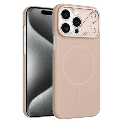 Ultra-thin Gold Armor PC Magnetic Phone Case, For iPhone 15 Pro, For iPhone 15