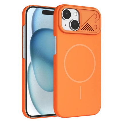 Ultra-thin Gold Armor PC Magnetic Phone Case, For iPhone 15 Pro, For iPhone 15
