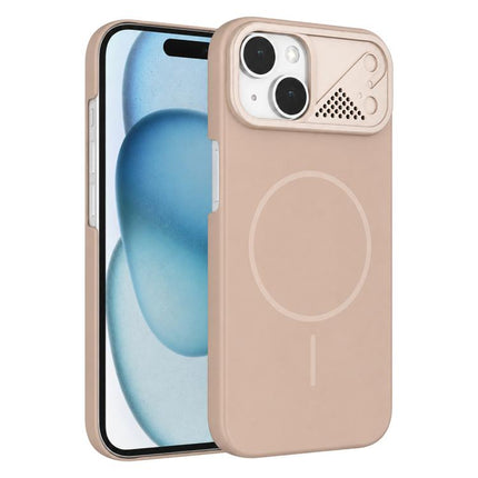 Ultra-thin Gold Armor PC Magnetic Phone Case, For iPhone 15 Pro, For iPhone 15