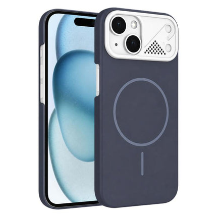 Ultra-thin Gold Armor PC Magnetic Phone Case, For iPhone 15 Pro, For iPhone 15