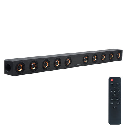 D90 Subwoofer Wooden Bluetooth 4.2 Speaker with Remote Control, Support TF Card & 3.5mm AUX Coaxial & Optical Fiber & U Disk