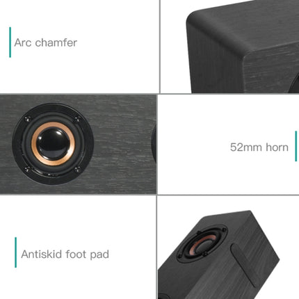D90 Subwoofer Wooden Bluetooth 4.2 Speaker with Remote Control, Support TF Card & 3.5mm AUX Coaxial & Optical Fiber & U Disk