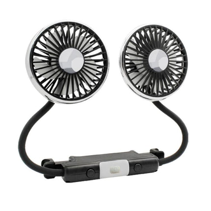 SUITU Car Rear Seats Dual-head USB Electric Cooling Fan, 5-Blade Fan, Rear-seat Headrest, Flexible Hose Fan-Detachable Power Cable, Flexible Hose Fan-Integrated Power Cable, Seat-back Fan