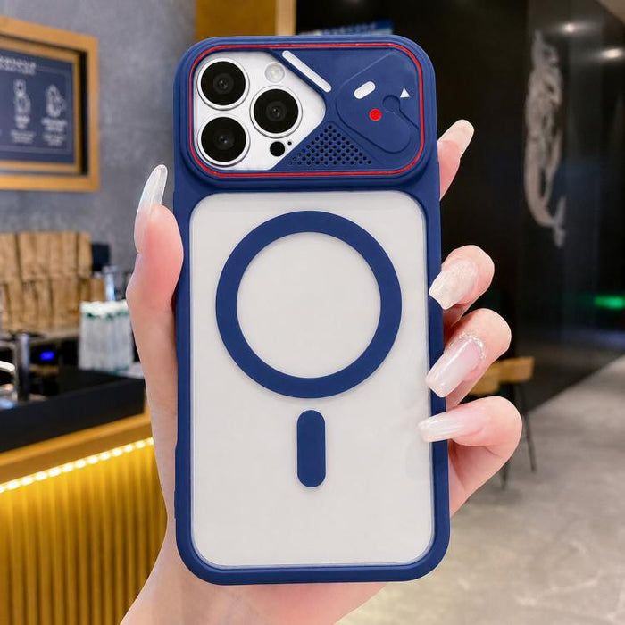 Mirror Shield Iridescent Color Magnetic Phone Case, For iPhone 13 Pro