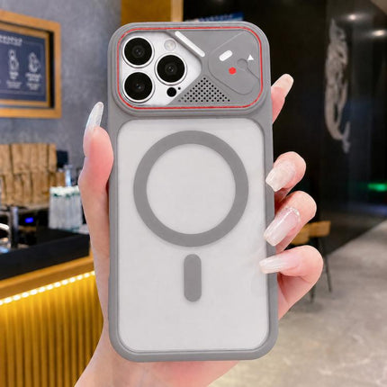 Mirror Shield Iridescent Color Magnetic Phone Case, For iPhone 13 Pro