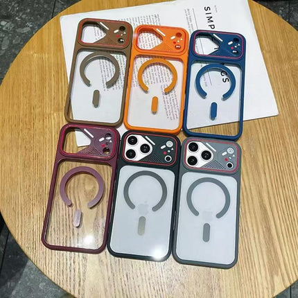 Mirror Shield Iridescent Color Magnetic Phone Case, For iPhone 13 Pro