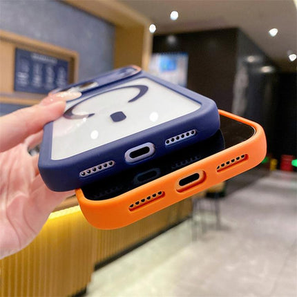 Mirror Shield Iridescent Color Magnetic Phone Case, For iPhone 13 Pro