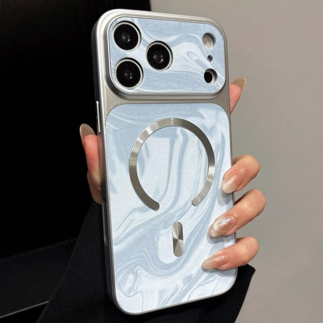 Water Ripple PC Magnetic Vegan Leather Phone Case, For iPhone 18 Pro, For iPhone 18 Pro Max