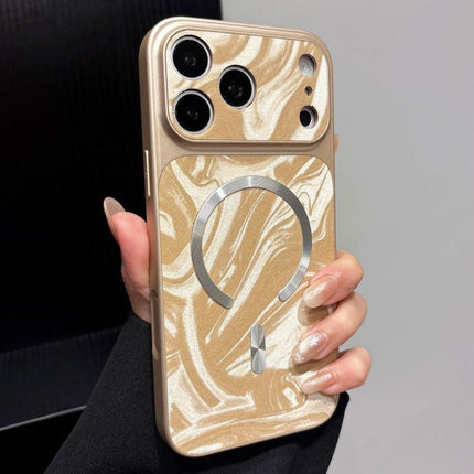 Water Ripple PC Magnetic Vegan Leather Phone Case, For iPhone 18 Pro, For iPhone 18 Pro Max
