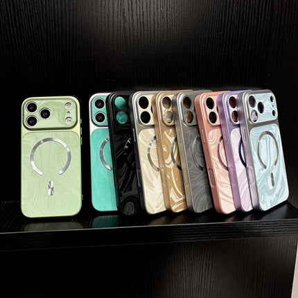 Water Ripple PC Magnetic Vegan Leather Phone Case, For iPhone 15 Plus, For iPhone 15