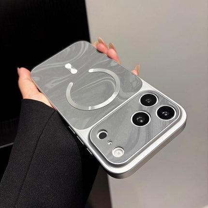 Water Ripple PC Magnetic Vegan Leather Phone Case, For iPhone 15 Plus, For iPhone 15