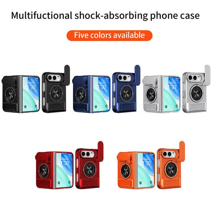 Lens Sliding Window Multifunctional Magnetic Shockproof Phone Case, For iPhone Duo
