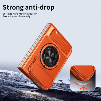 Lens Sliding Window Multifunctional Magnetic Shockproof Phone Case, For iPhone Duo