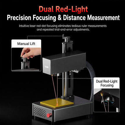DAJA S4Mini Fiber Laser Marking Machine High-Precision Metal Engraving Machine for Industrial Use, S4Mini, S4Mini + Rotary Axis, S4Mini + Rotary Clamp, S4Mini + Rotary Axis + Clamp