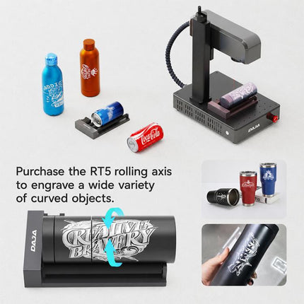 DAJA M1 Ultra Mini Fiber Laser Marking Machine 10W High-Power Fully Automatic Fiber Optic Engraving Machine, M1 Ultra, M1 Ultra + Rotary Axis, M1 Ultra + Rotary Clamp, M1 Ultra + Rotary Axis + Clamp