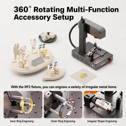 DAJA M1 Ultra Mini Fiber Laser Marking Machine 10W High-Power Fully Automatic Fiber Optic Engraving Machine, M1 Ultra, M1 Ultra + Rotary Axis, M1 Ultra + Rotary Clamp, M1 Ultra + Rotary Axis + Clamp