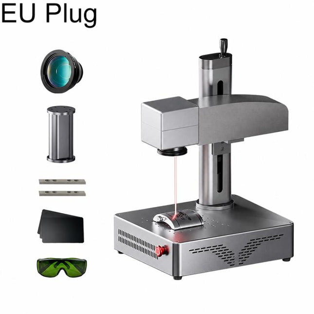 DAJA S4Pro High-Power Fiber Laser Marking Machine Small Fully Automatic Fiber Optic Metal Engraving Machine, S4Pro 20W, S4Pro 20W + Rotary Axis, S4Pro 20W + Rotary Clamp, S4Pro 20W + Rotary Axis + Clamp, S4Pro 30W