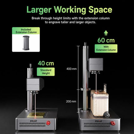 DAJA S4Pro High-Power Fiber Laser Marking Machine Small Fully Automatic Fiber Optic Metal Engraving Machine, S4Pro 20W, S4Pro 20W + Rotary Axis, S4Pro 20W + Rotary Clamp, S4Pro 20W + Rotary Axis + Clamp, S4Pro 30W