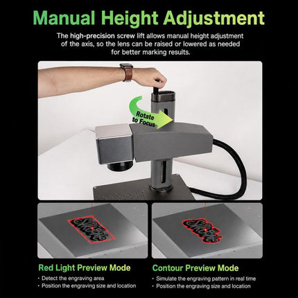 DAJA S4Pro High-Power Fiber Laser Marking Machine Small Fully Automatic Fiber Optic Metal Engraving Machine, S4Pro 20W, S4Pro 20W + Rotary Axis, S4Pro 20W + Rotary Clamp, S4Pro 20W + Rotary Axis + Clamp, S4Pro 30W
