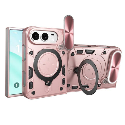 CD Texture Sliding Camshield Magnetic Holder Phone Case, For iPhone Duo