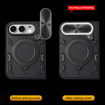 CD Texture Sliding Camshield Magnetic Holder Phone Case, For iPhone Duo
