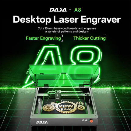 DAJA A8 20W Enclosed Laser Engraving Machine, Host, Host With 1W Laser Head
