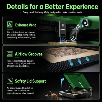DAJA A8 20W Enclosed Laser Engraving Machine, Host, Host With 1W Laser Head