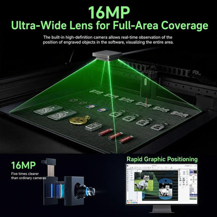 DAJA A8 20W Enclosed Laser Engraving Machine, Host, Host With 1W Laser Head