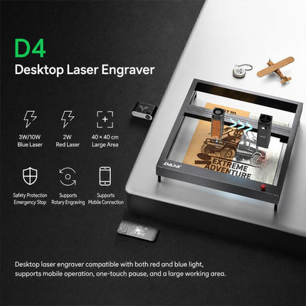 DAJA D4 Fully Automatic Laser Engraving Machine, Blue Light 3W, Blue Light 10W