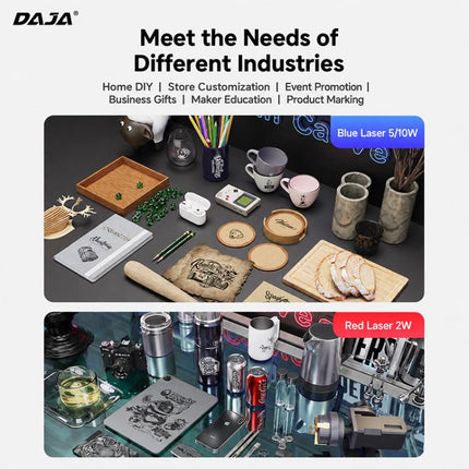 DAJA D4 Fully Automatic Laser Engraving Machine, Blue Light 3W, Blue Light 10W
