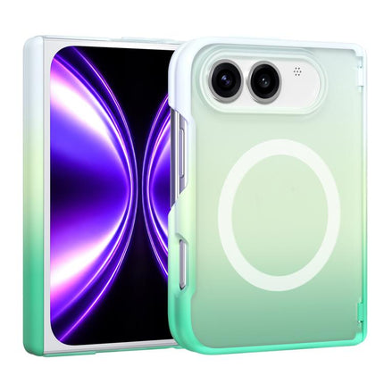 Macaron Gradient Magnetic PC Foldable Phone Case, For iPhone Duo