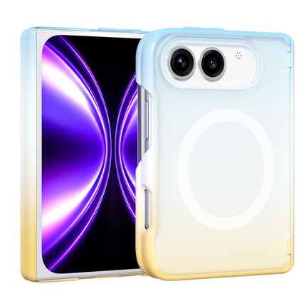 Macaron Gradient Magnetic PC Foldable Phone Case, For iPhone Duo