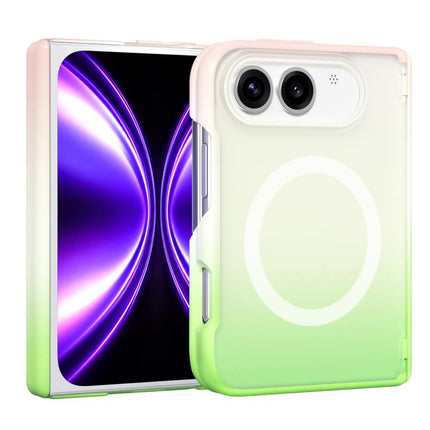 Macaron Gradient Magnetic PC Foldable Phone Case, For iPhone Duo