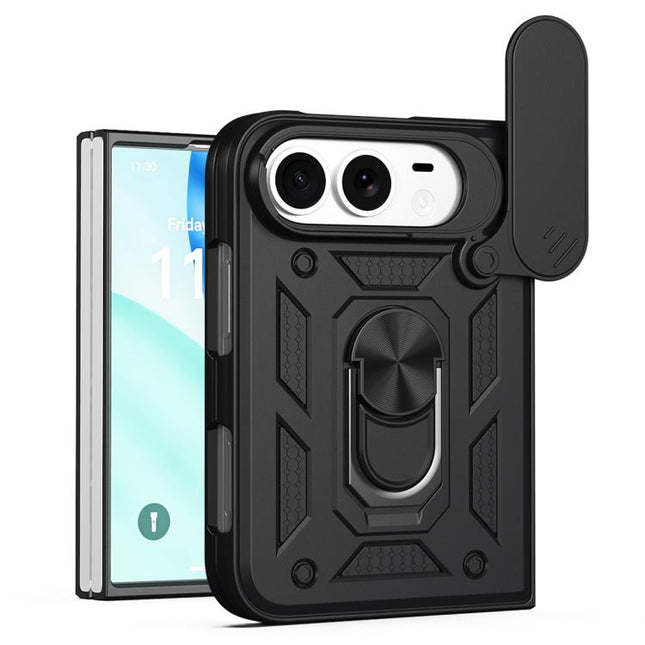 Sliding Camera Cover Design TPU+PC Phone Case, For iPhone Duo