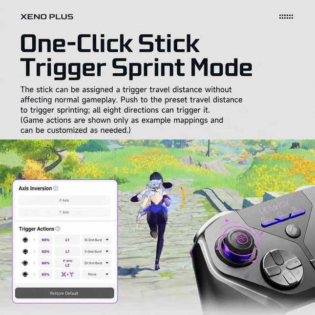 GameSir LeadJoy Xneo Plus Bluetooth Wired Dual Mode Game Controller Accessories, Xneo Plus Set, Magic Key, Magic Cap No.2