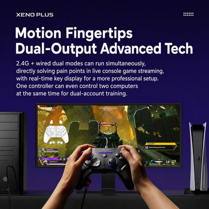 GameSir LeadJoy Xneo Plus Bluetooth Wired Dual Mode Game Controller Accessories, Xneo Plus Set, Magic Key, Magic Cap No.2