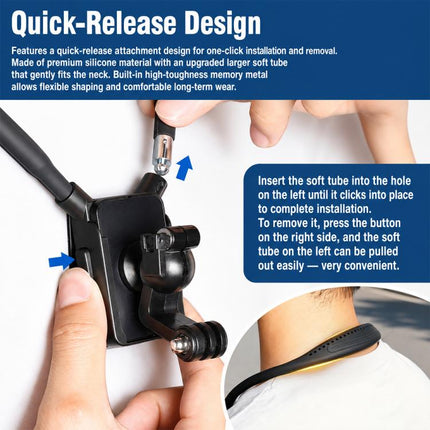 For Insta360 Luna Ultra Quick Release Magnetic Neck Mount, Neck Mount, Neck Mount + Fixed Strap